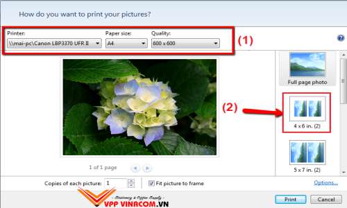 cách in ảnh trên máy tính