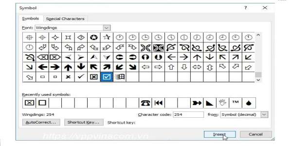 cách tạo ô checkbox trong word