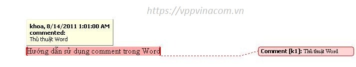 cách thêm và xóa comment trong word