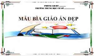 mẫu bìa giáo án ngang