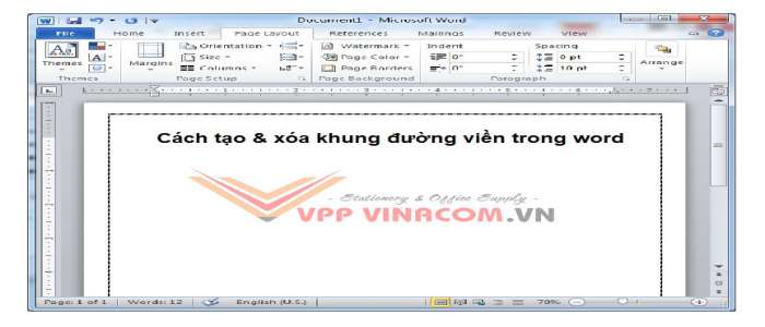 Cách Tạo & Xóa Khung Đường Viền Trong Word » Văn Phòng Phẩm VINACOM