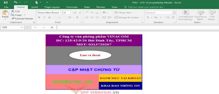 mẫu file excel quản lý thu chi