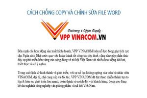 cách chống copy và chỉnh sửa file word